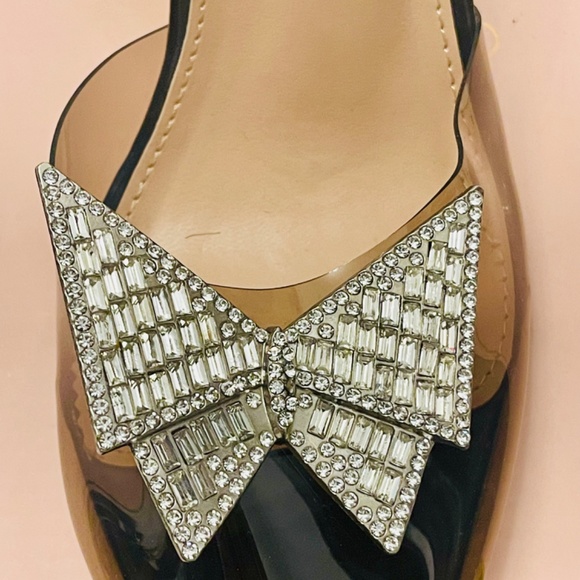 Never worn butterfly clear black jelly heels - Picture 4 of 5
